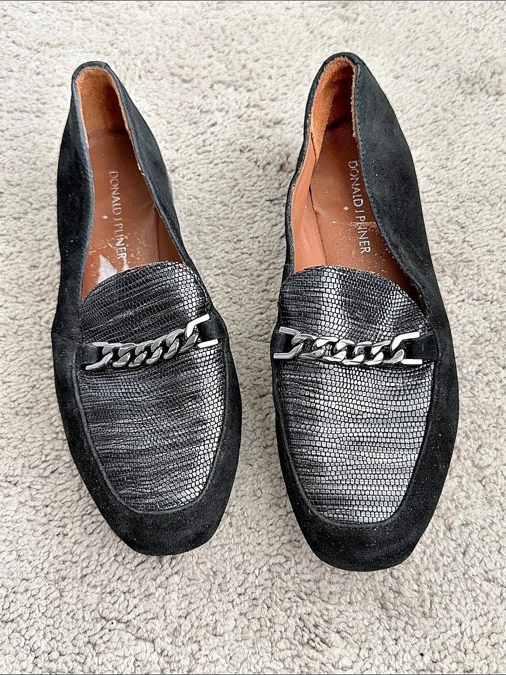 Donald J Pliner Balinda Black Loafers US 6M